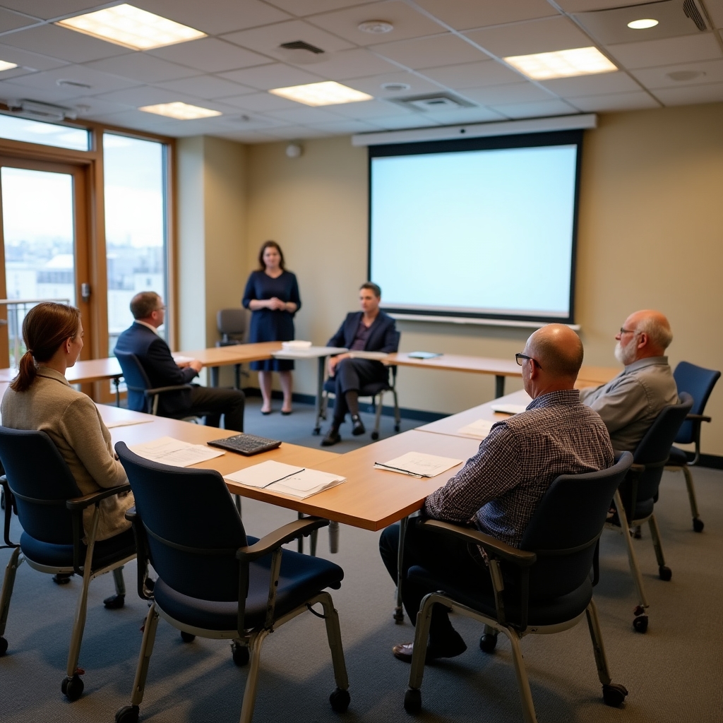 Cadre d'atelier accessible pour les participants retraités